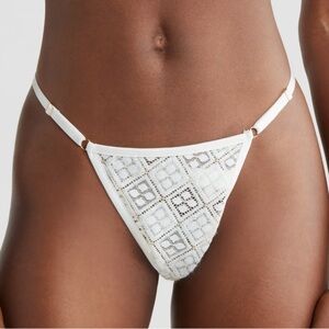 KILO BRAVA Metallic Geometric Lace G-String New